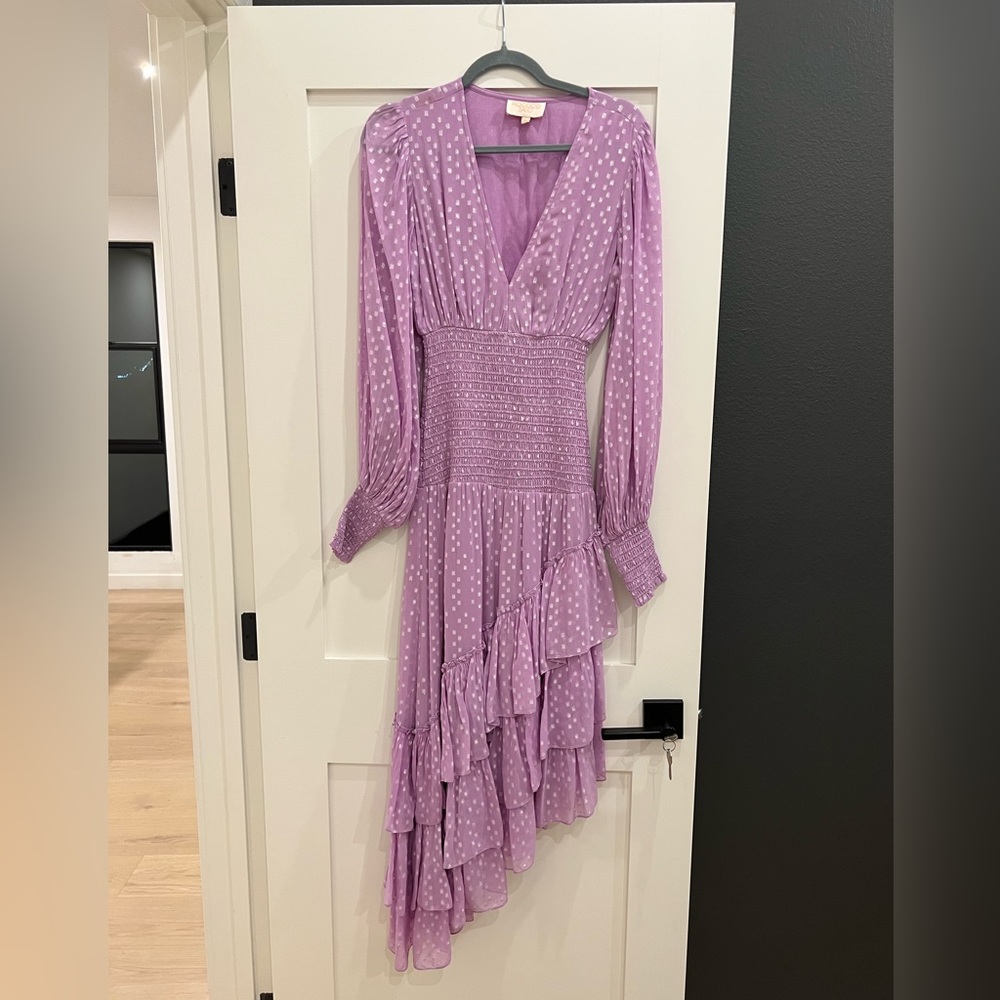 Rococo Sand - Nut Ruffle Purple Dress XS